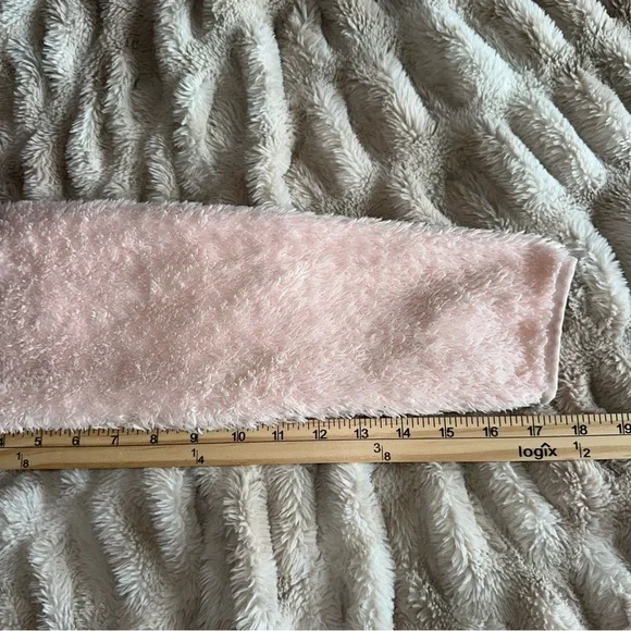 Girls Pink Fleece Hoodie Jacket L (14/16) The North Face Soft Plush - Picture 15 of 15